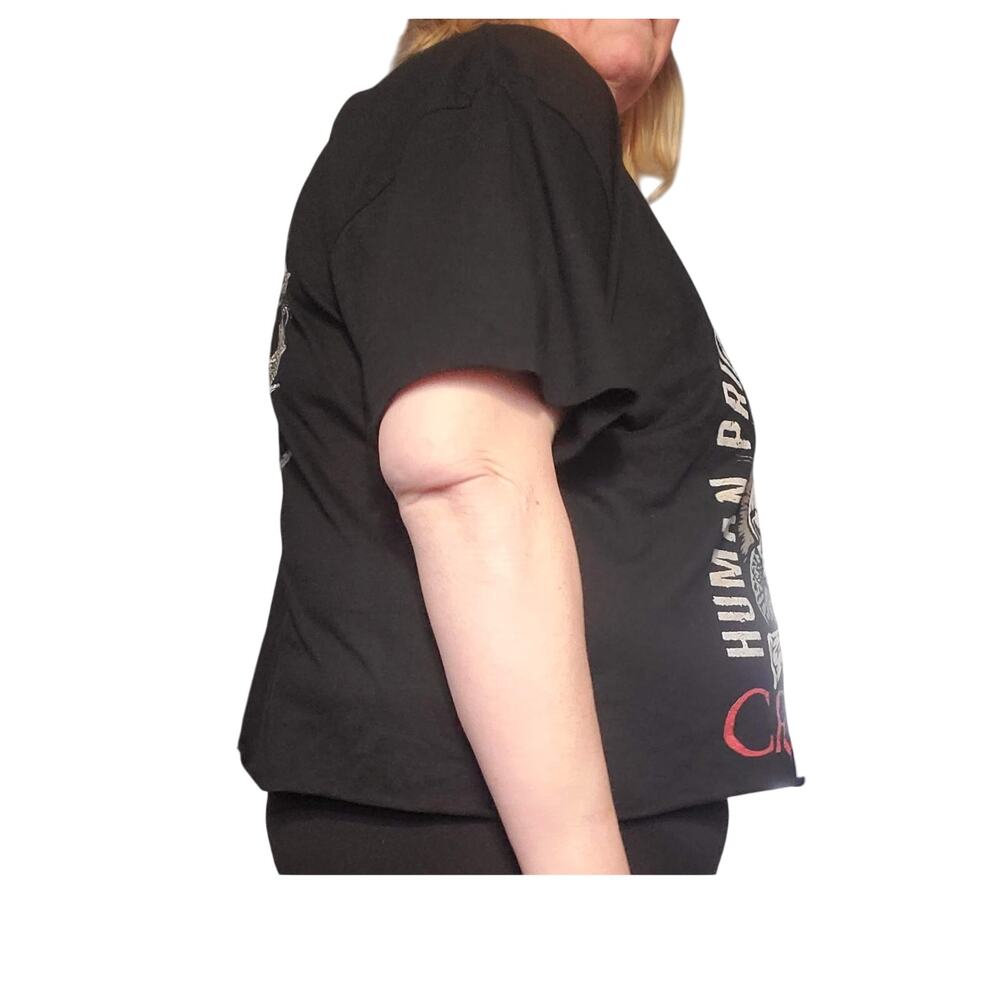 Creed Size 2X 2024 Tour Shirt Human Pride Sings a Vengeful Song Tour Tee CUTOFF - Picture 2 of 6